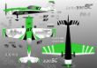 Extra 330SC green white checker 
